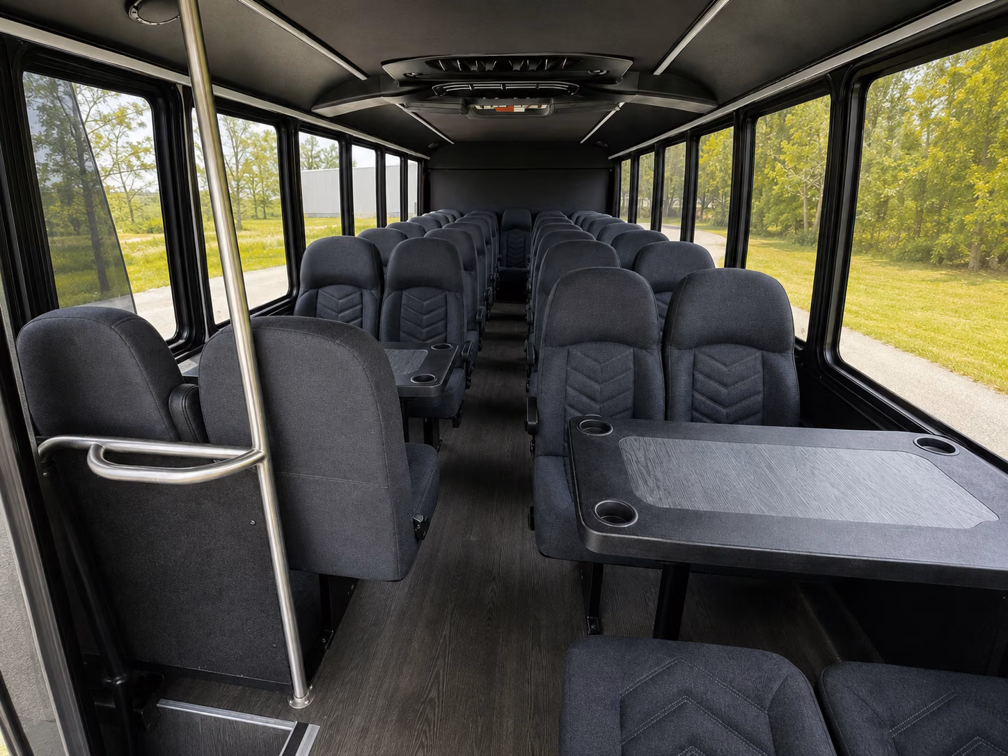 roanoke 18 passenger minibus inside