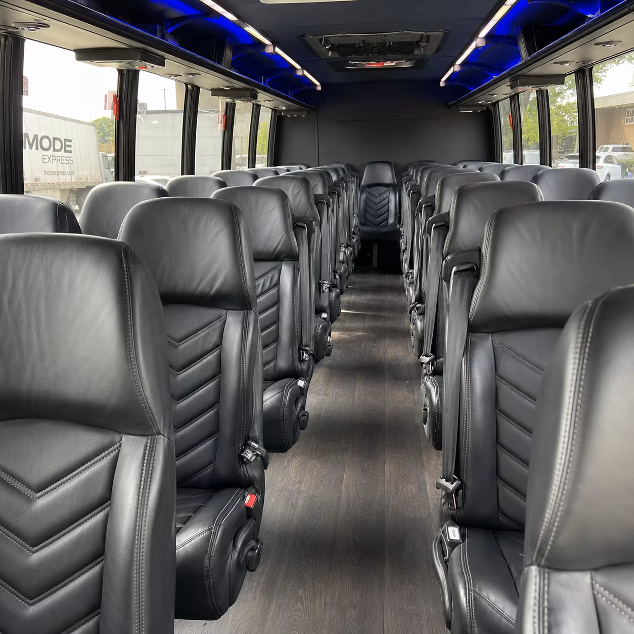 roanoke 28 passenger minibus inside