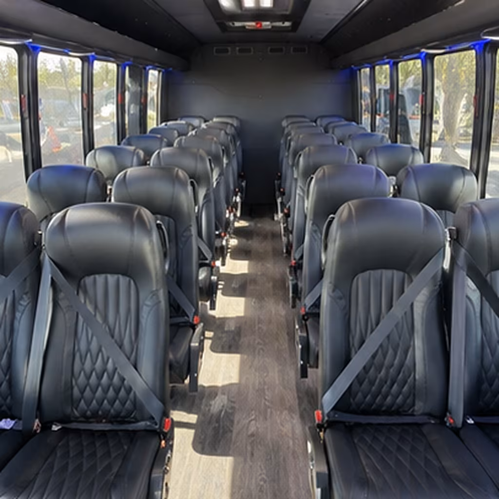 roanoke 30 passenger minibus interior
